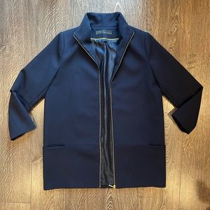Zara blue rain jacket